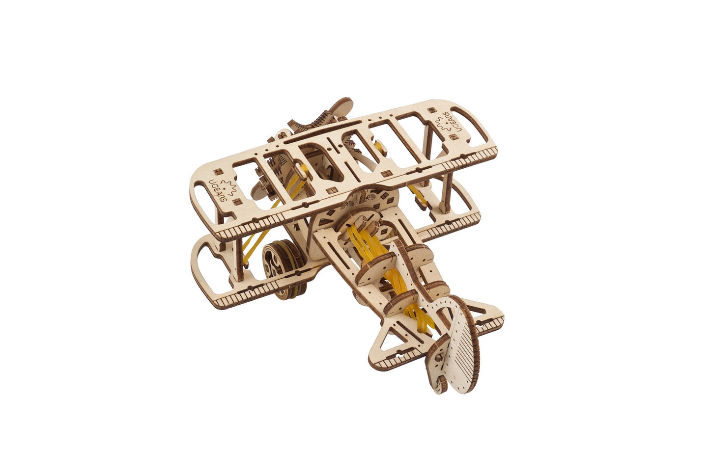 Ugears Mini-Biplane ★Mechanical 3D Puzzle Kit Model Toys Gift Present Birthday Xmas Christmas Kids Adults