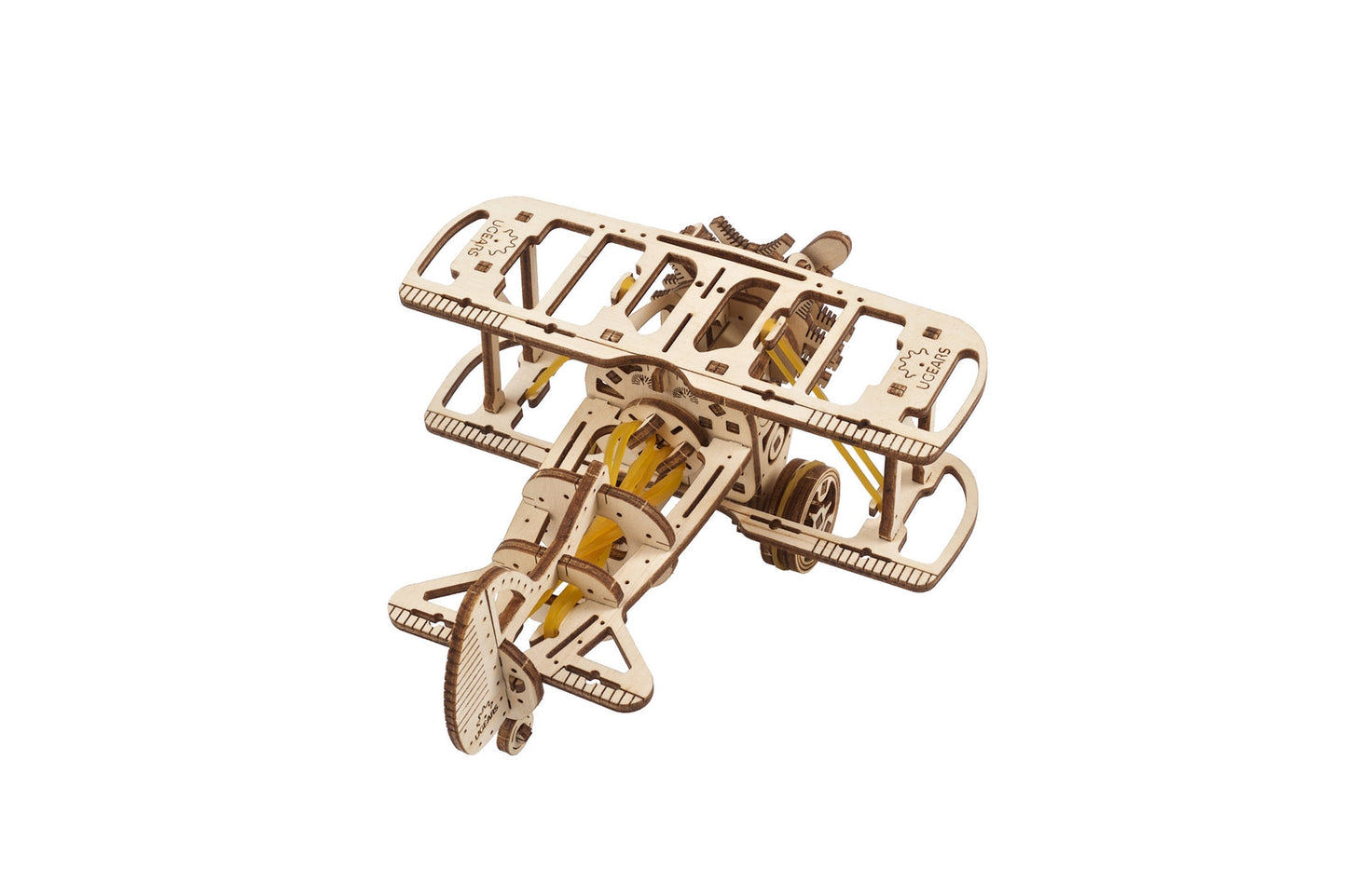 Ugears Mini-Biplane ★Mechanical 3D Puzzle Kit Model Toys Gift Present Birthday Xmas Christmas Kids Adults