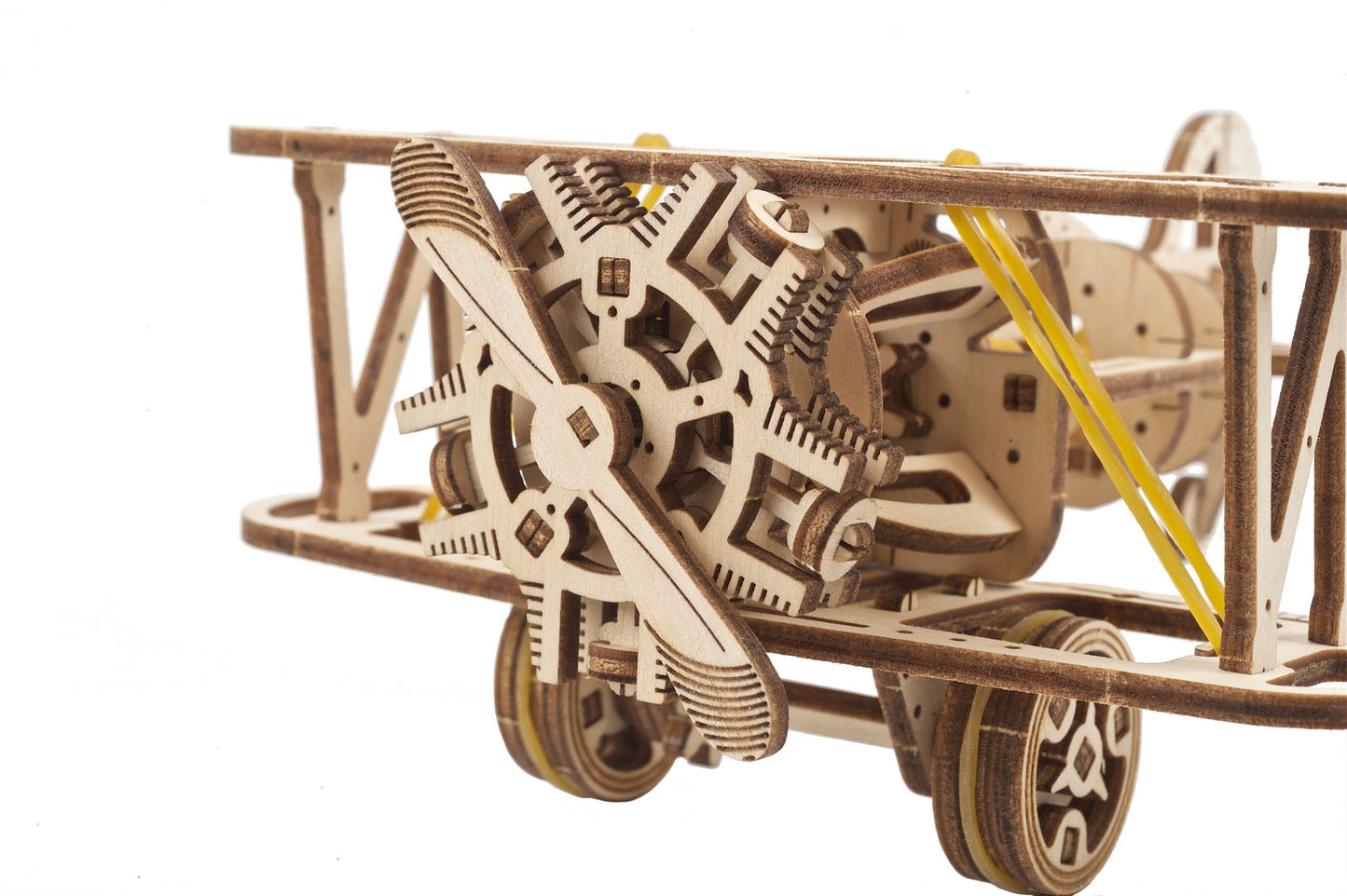 Ugears Mini-Biplane ★Mechanical 3D Puzzle Kit Model Toys Gift Present Birthday Xmas Christmas Kids Adults