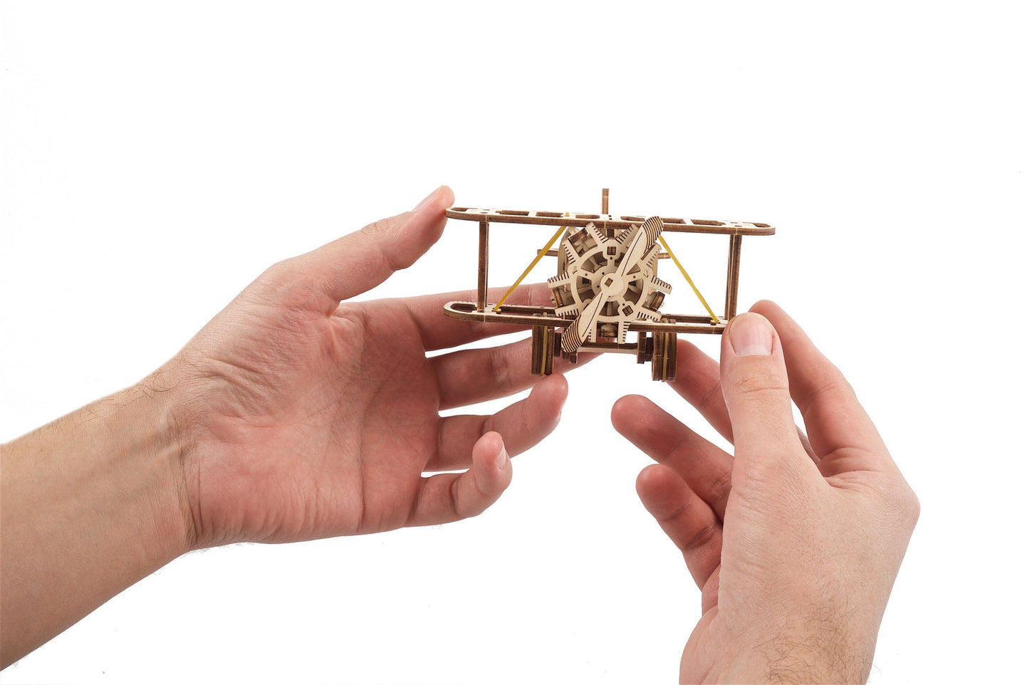 Ugears Mini-Biplane ★Mechanical 3D Puzzle Kit Model Toys Gift Present Birthday Xmas Christmas Kids Adults