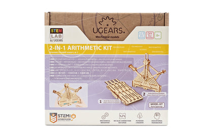 Ugears Stem Lab Arithmetic Kit ★Mechanical 3D Puzzle Kit Model Toys Gift Present Birthday Xmas Christmas Kids Adults