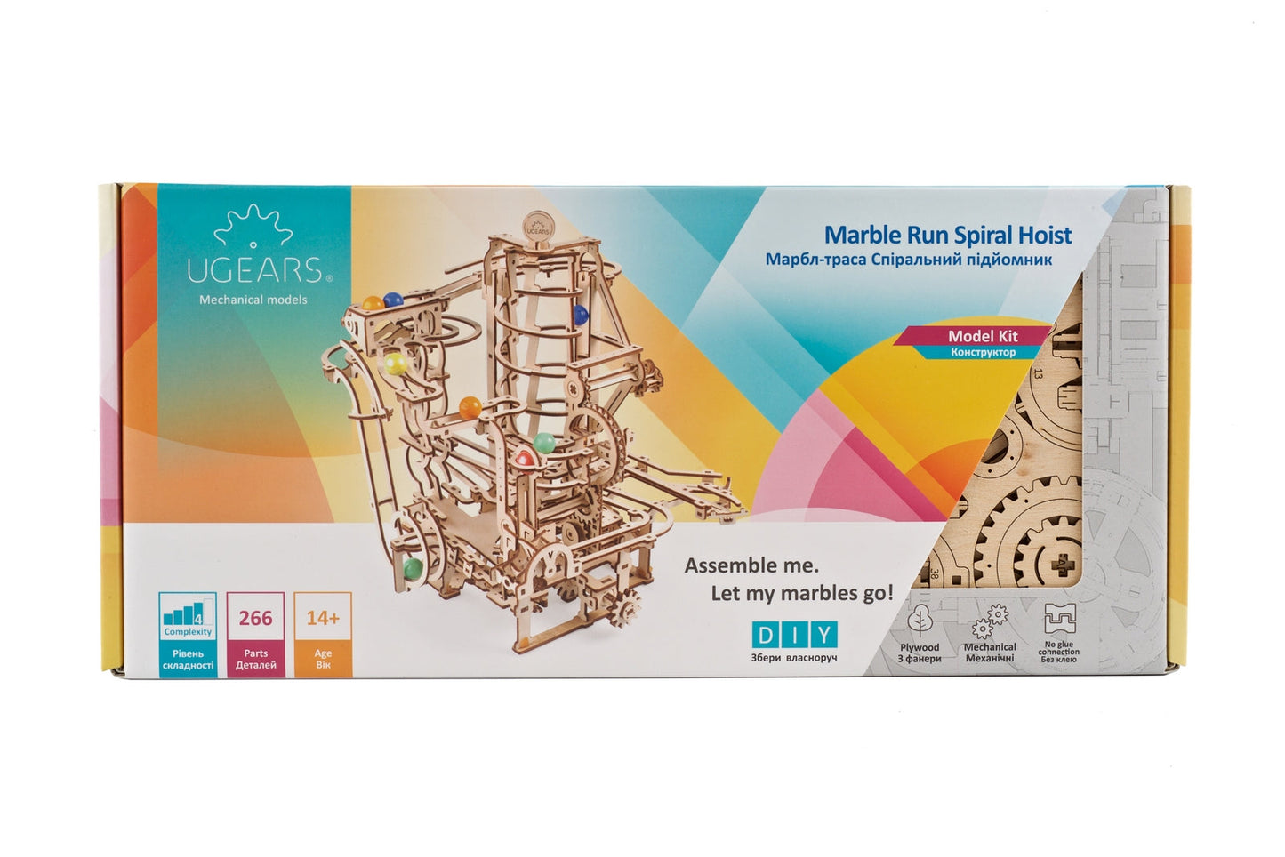 Ugears Marble Run Spiral Hoist ★Mechanical 3D Puzzle Kit Model Toys Gift Present Birthday Xmas Christmas Kids Adults
