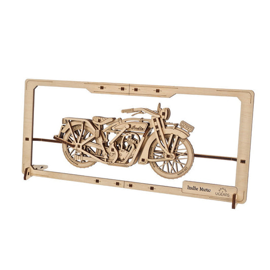 Ugears Indie Moto 2.5D Mechanical Puzzle Kit Model Toys Gift Present Birthday Xmas Christmas Kids Adults