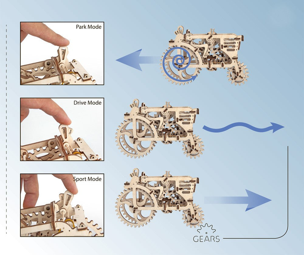 Ugears Tractor ★Mechanical 3D Puzzle Kit Model Toys Gift Present Birthday Xmas Christmas Kids Adults