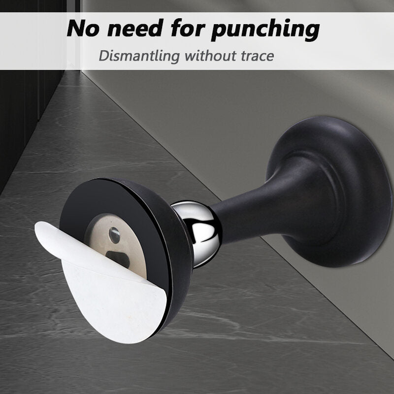 Silicone Magnetic Door Stopper Mute Door Stop Suction Punch-Free No Drill Decorative Heavy Duty Silicone Doorstop Wedge