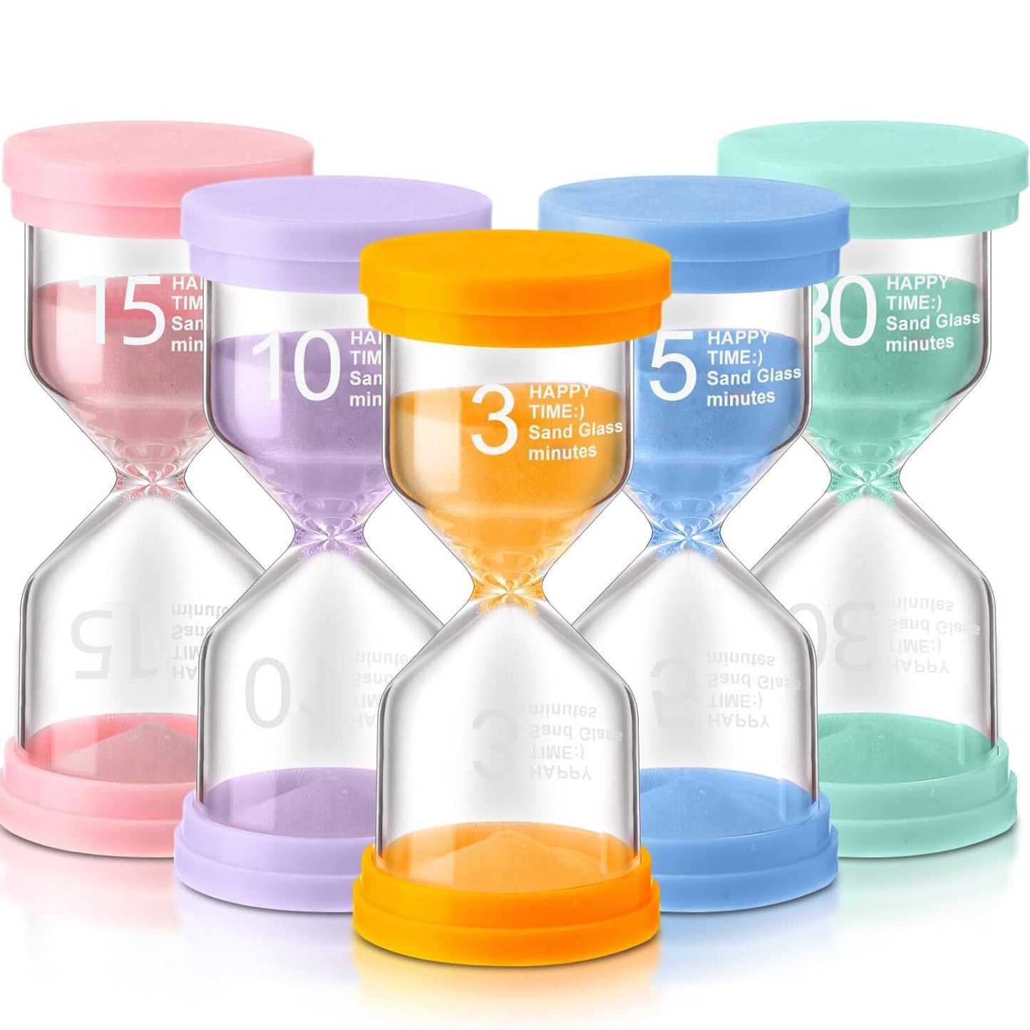 1 3 5 10 15 20 30 Min Sand Timer Hourglass Sandglass Clock Kids Game Kitchen Home Decor Teaching Aid