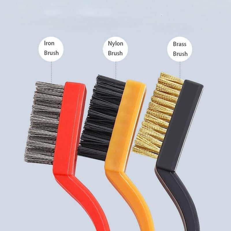 3/5/8pcs Kitchen Wire Brush Set Toilet Gas Stove Cleaning Tool Kit Cleaner Crevice Grout Scrubber