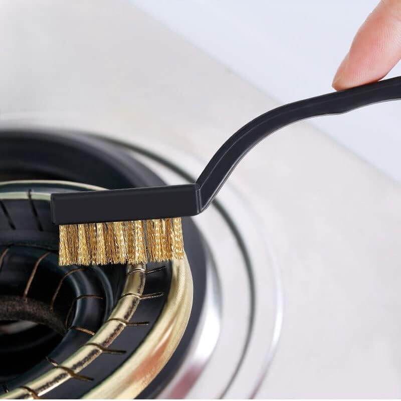3/5/8pcs Kitchen Wire Brush Set Toilet Gas Stove Cleaning Tool Kit Cleaner Crevice Grout Scrubber