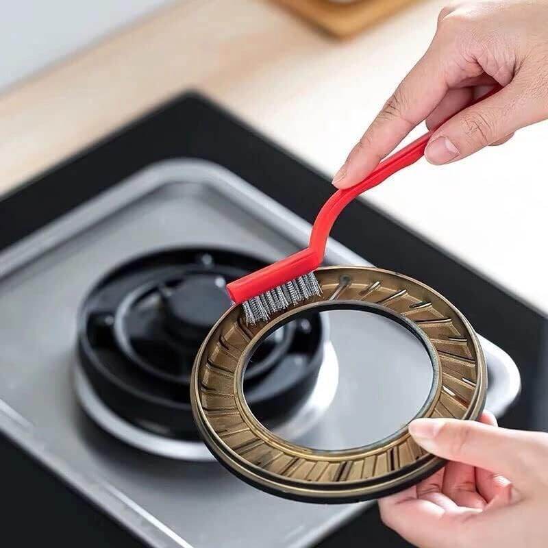 3/5/8pcs Kitchen Wire Brush Set Toilet Gas Stove Cleaning Tool Kit Cleaner Crevice Grout Scrubber