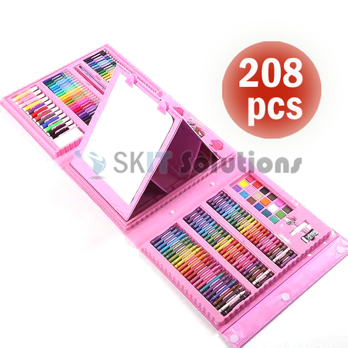 208pcs/168pcs/150pcs Kid Art Set Color Pencil Marker Drawing Painting Water Crayon Goodie Bag Stationery Children Gifts