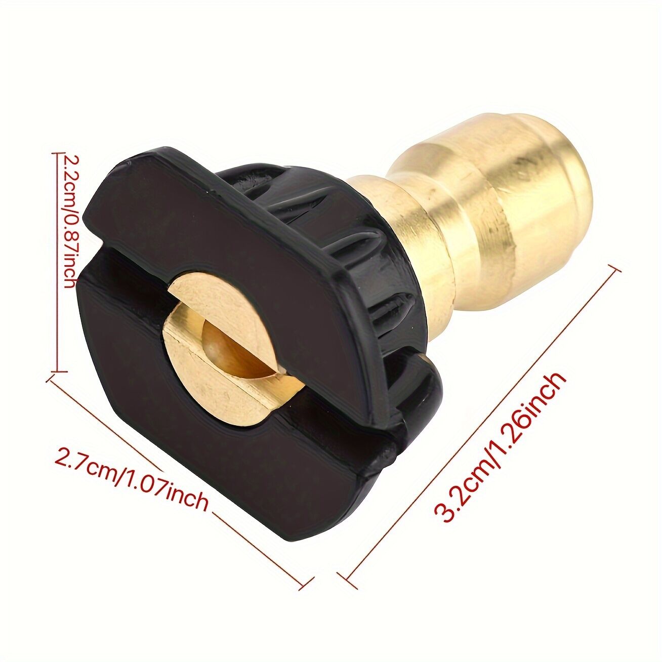 5pc High Pressure Washer Nozzle 1/4" Quick Connect Set for Jet Water Spray Gun Kit Car Wash Cleaning