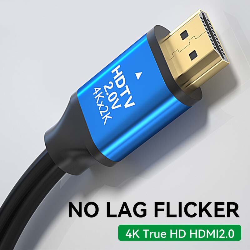 High-Speed 4K HDMI Cable V2.0 24K Gold-Plated Connector Ethernet 3D Ultra HD 60Hz 18Gbps HDTV PS3