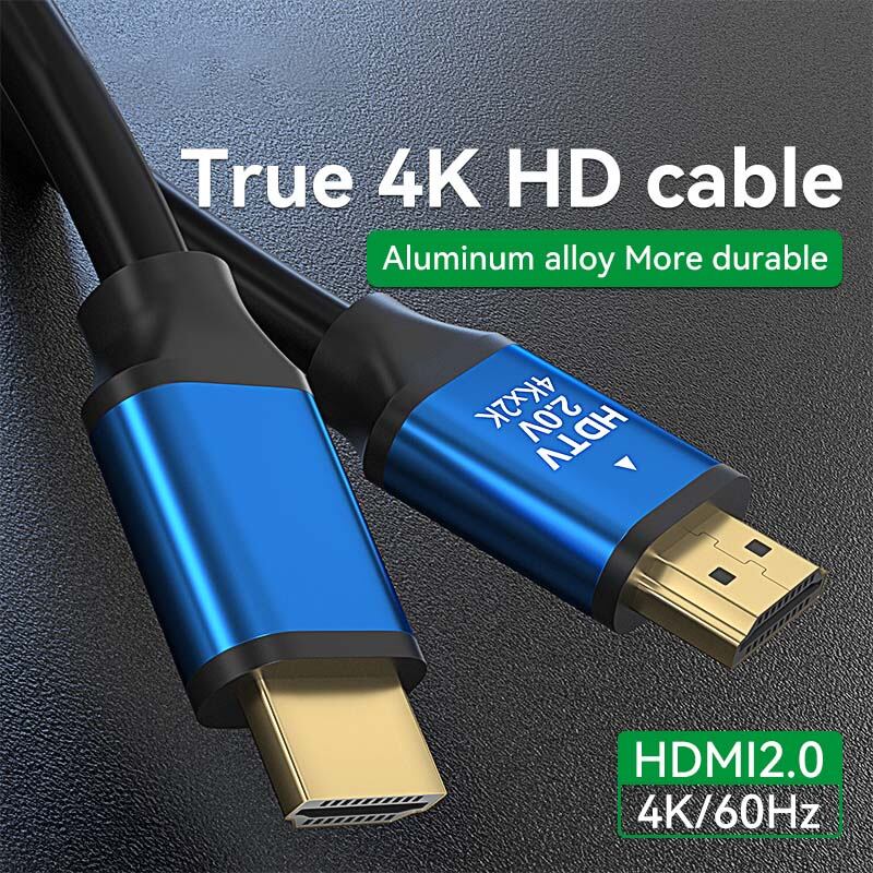 High-Speed 4K HDMI Cable V2.0 24K Gold-Plated Connector Ethernet 3D Ultra HD 60Hz 18Gbps HDTV PS3