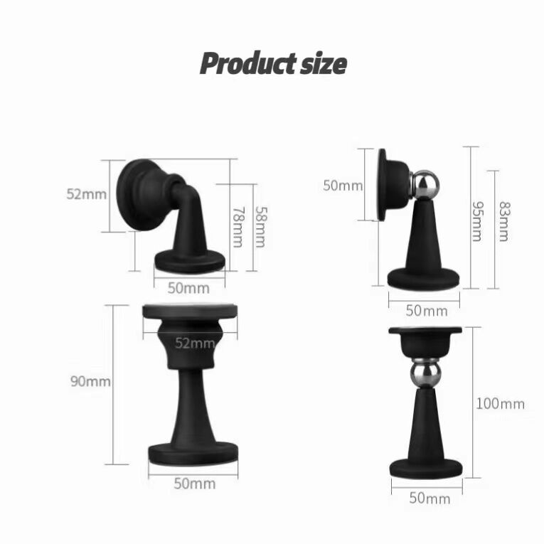 Silicone Magnetic Door Stopper Mute Door Stop Suction Punch-Free No Drill Decorative Heavy Duty Silicone Doorstop Wedge