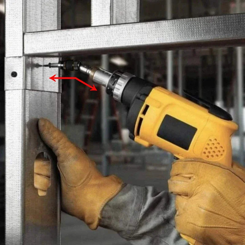 1/4" Hex Magnetic Rotating Pivot Drill Bit Extension Rod Screwdriver Tip Holder Quick Change Tool