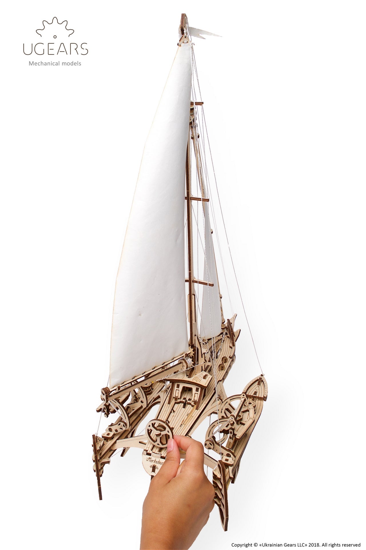 Ugears Trimaran Merihobus ★Mechanical 3D Puzzle Kit Model Toys Gift Present Birthday Xmas Christmas Kids Adults