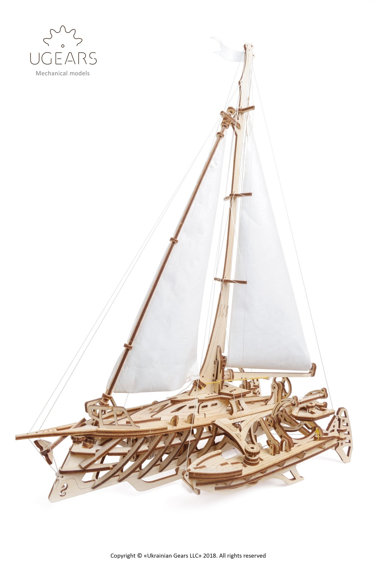 Ugears Trimaran Merihobus ★Mechanical 3D Puzzle Kit Model Toys Gift Present Birthday Xmas Christmas Kids Adults