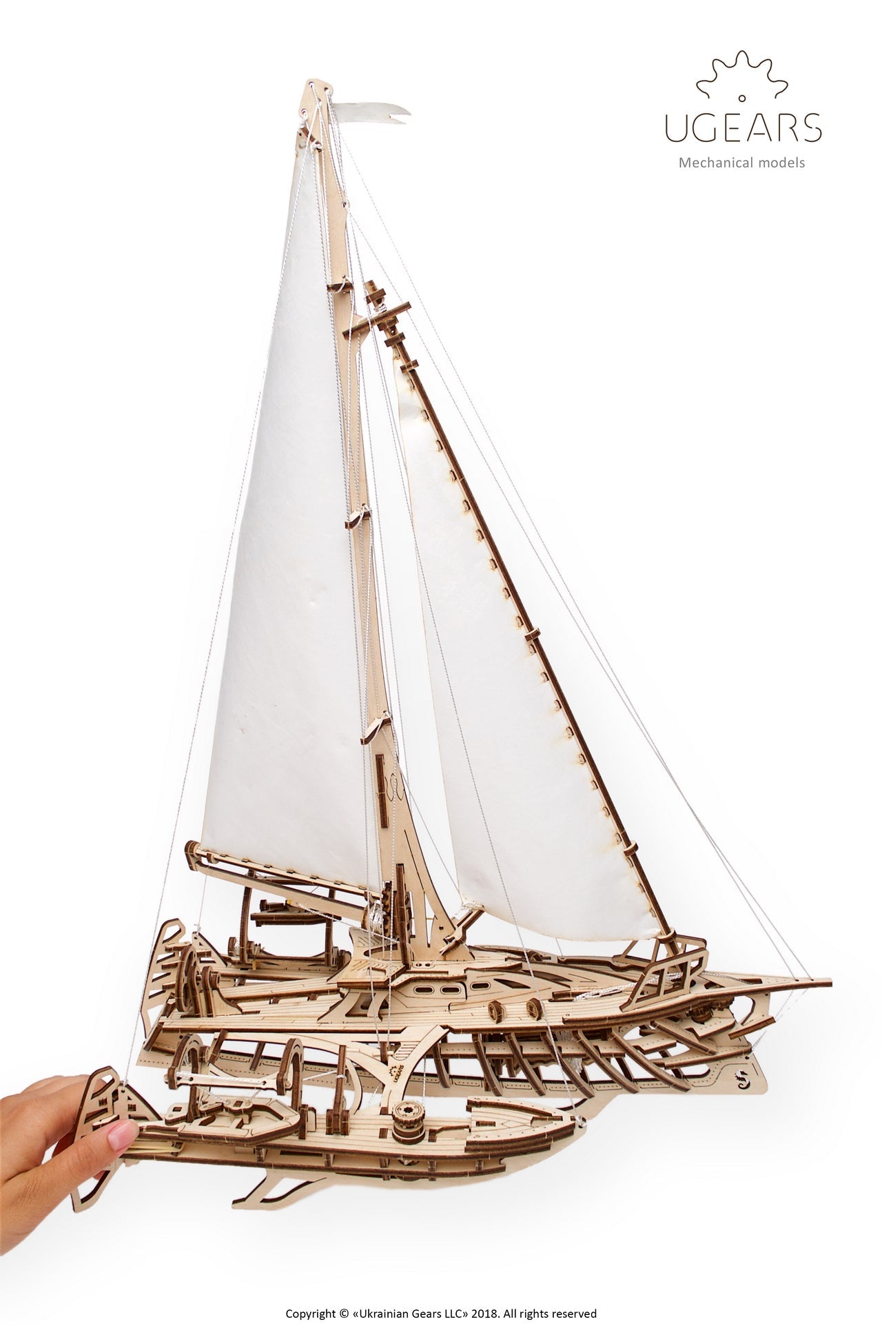 Ugears Trimaran Merihobus ★Mechanical 3D Puzzle Kit Model Toys Gift Present Birthday Xmas Christmas Kids Adults