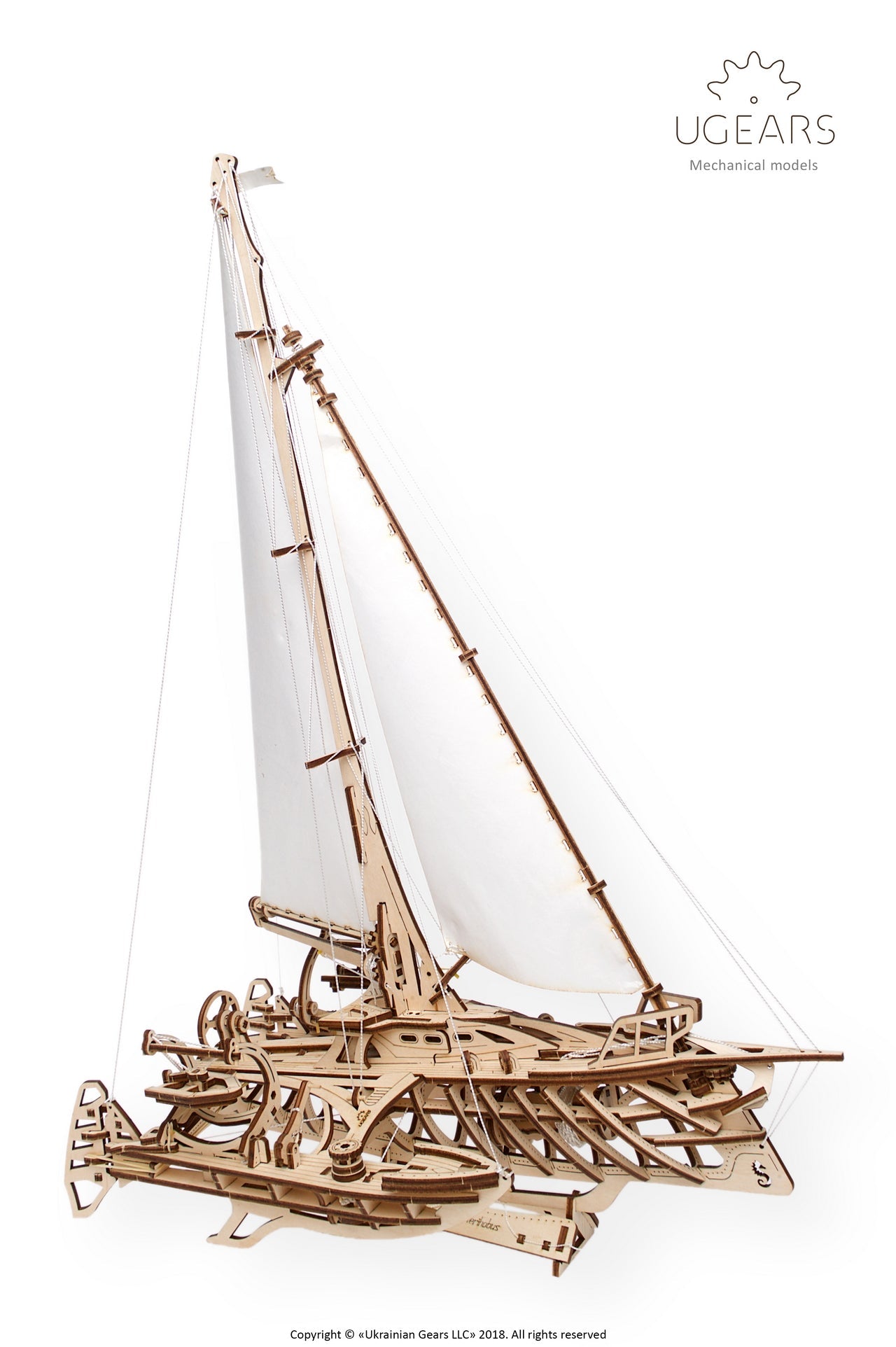 Ugears Trimaran Merihobus ★Mechanical 3D Puzzle Kit Model Toys Gift Present Birthday Xmas Christmas Kids Adults