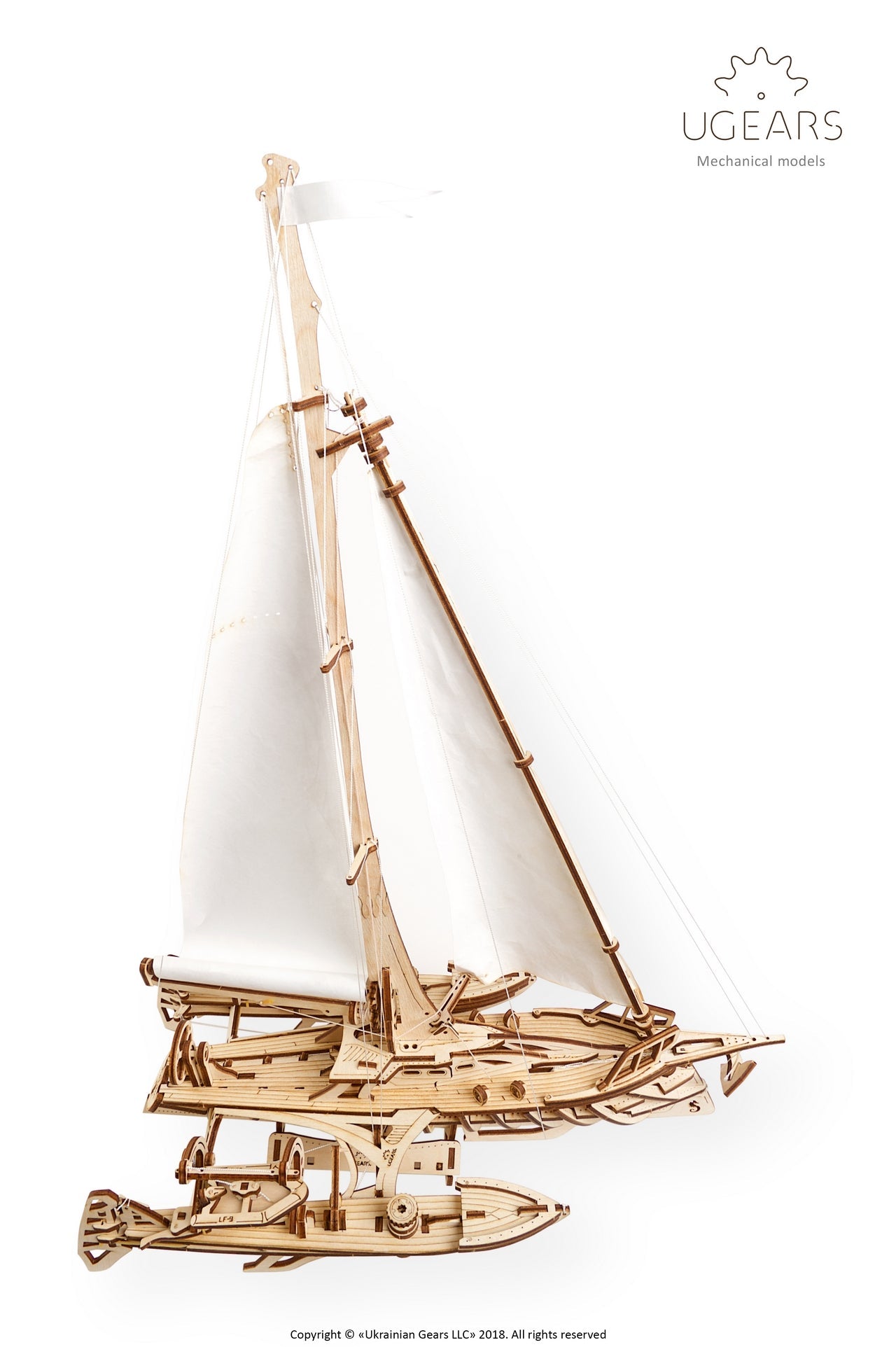 Ugears Trimaran Merihobus ★Mechanical 3D Puzzle Kit Model Toys Gift Present Birthday Xmas Christmas Kids Adults