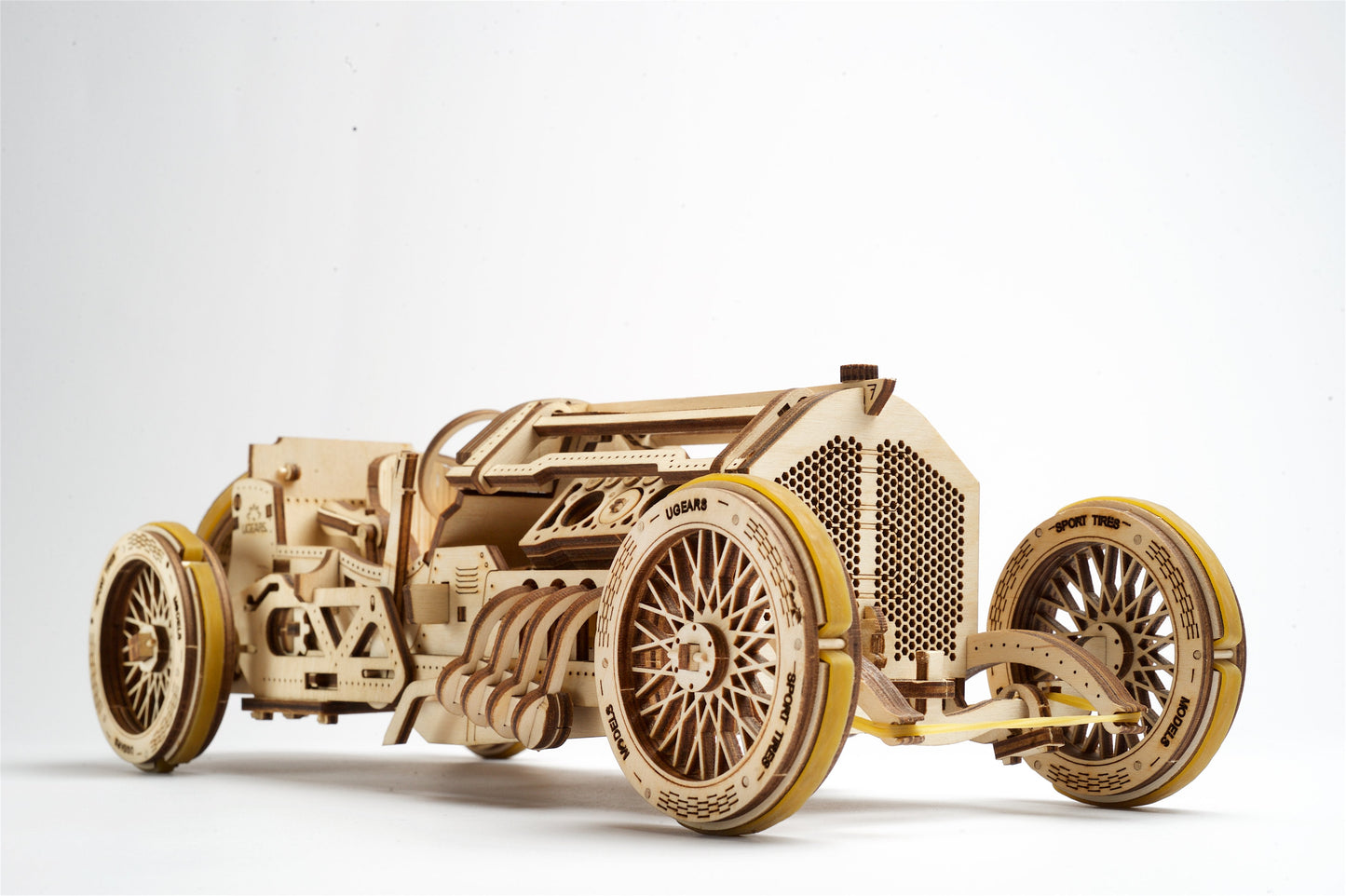 Ugears U-9 Grand Prix Car ★Mechanical 3D Puzzle Kit Model Toys Gift Present Birthday Xmas Christmas Kids Adults