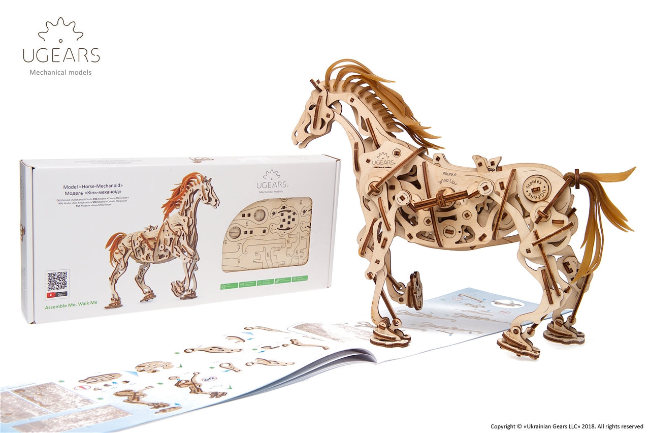 Ugears Horse Mechanoid ★Mechanical 3D Puzzle Kit Model Toys Gift Present Birthday Xmas Christmas Kids Adults
