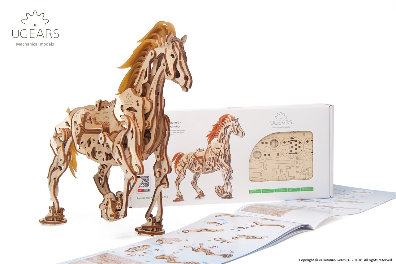 Ugears Horse Mechanoid ★Mechanical 3D Puzzle Kit Model Toys Gift Present Birthday Xmas Christmas Kids Adults