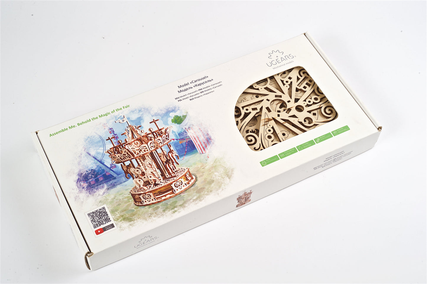 Ugears Carousel ★Mechanical 3D Puzzle Kit Model Toys Gift Present Birthday Xmas Christmas Kids Adults