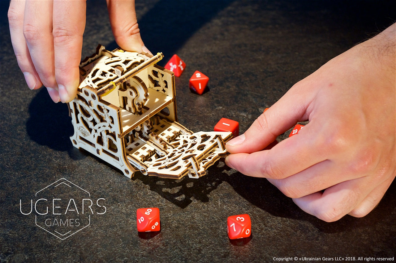 Ugears Dice Keeper ★Mechanical 3D Puzzle Kit Model Toys Gift Present Birthday Xmas Christmas Kids Adults