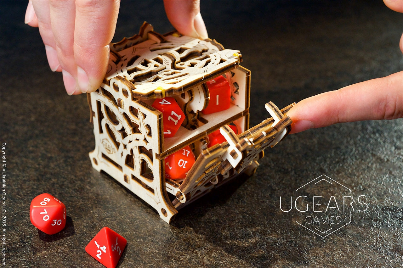 Ugears Dice Keeper ★Mechanical 3D Puzzle Kit Model Toys Gift Present Birthday Xmas Christmas Kids Adults