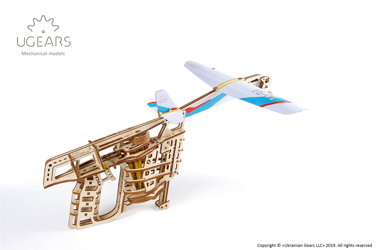 Ugears Flight Starter ★Mechanical 3D Puzzle Kit Model Toys Gift Present Birthday Xmas Christmas Kids Adults