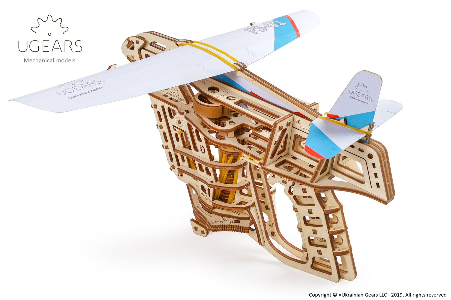 Ugears Flight Starter ★Mechanical 3D Puzzle Kit Model Toys Gift Present Birthday Xmas Christmas Kids Adults