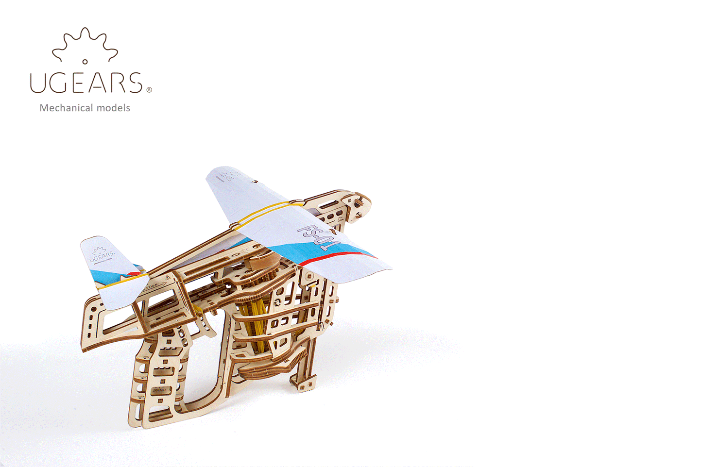 Ugears Flight Starter ★Mechanical 3D Puzzle Kit Model Toys Gift Present Birthday Xmas Christmas Kids Adults