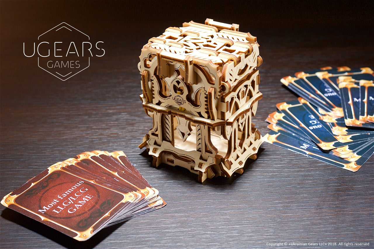 Ugears Deck Box ★Mechanical 3D Puzzle Kit Model Toys Gift Present Birthday Xmas Christmas Kids Adults