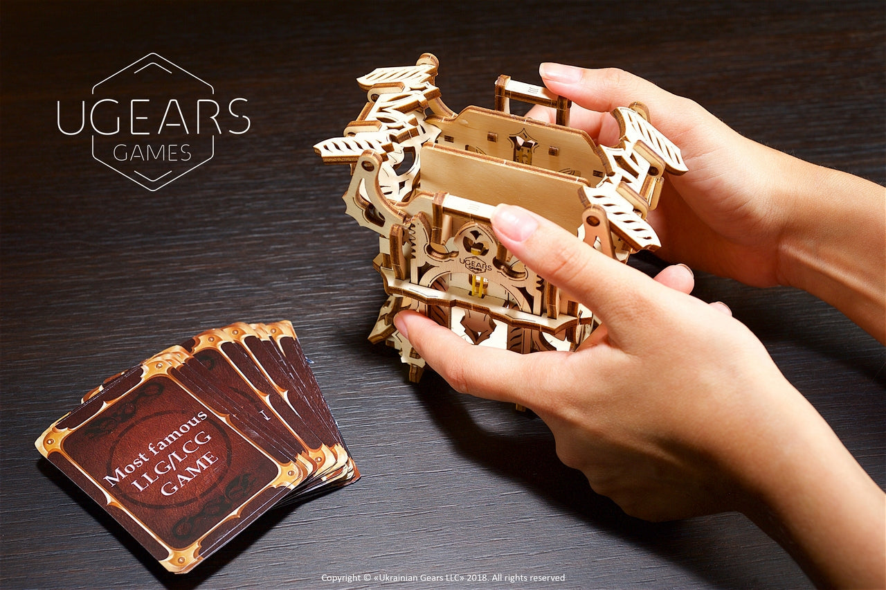 Ugears Deck Box ★Mechanical 3D Puzzle Kit Model Toys Gift Present Birthday Xmas Christmas Kids Adults