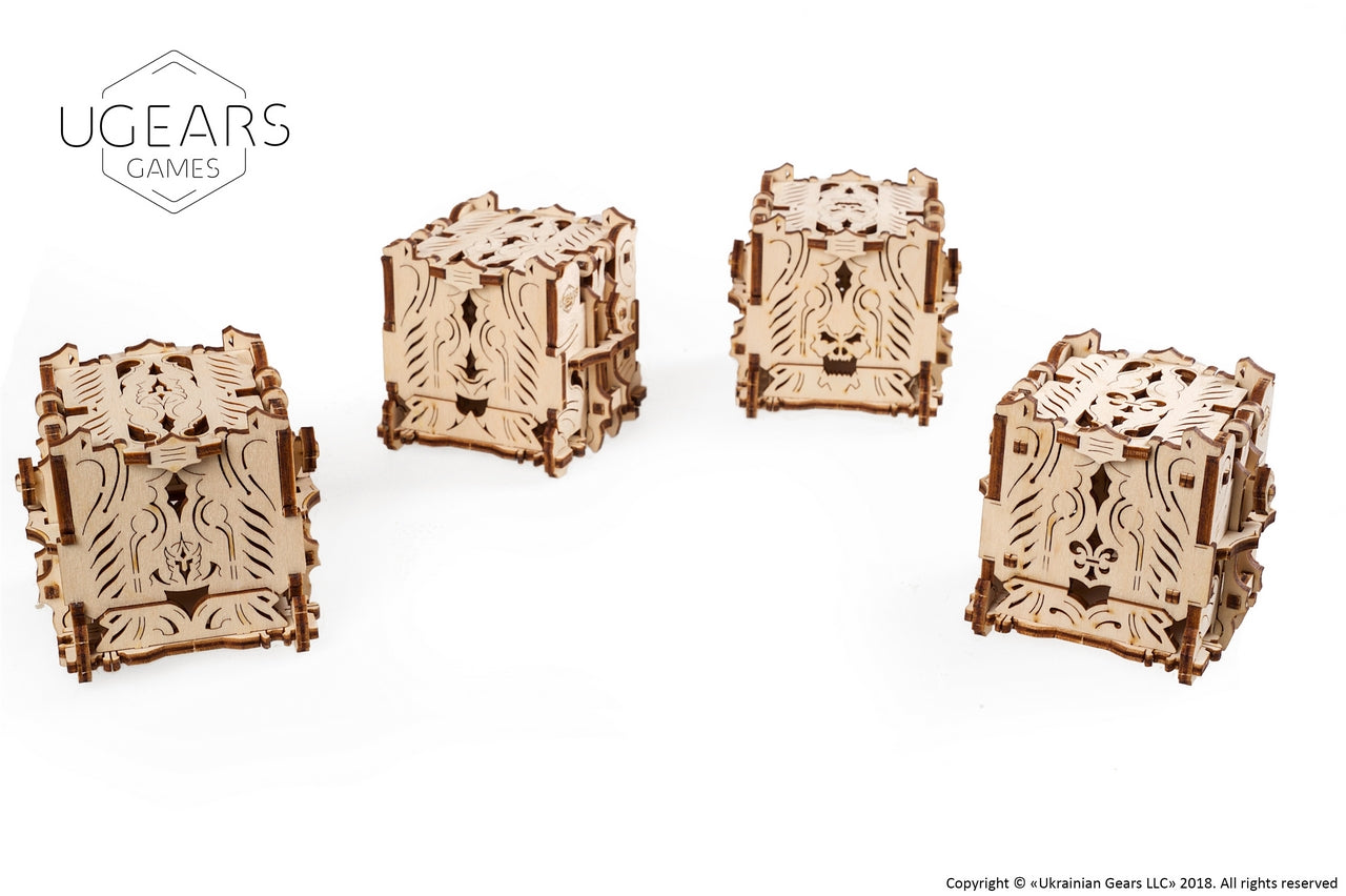 Ugears Modular Dice Tower ★Mechanical 3D Puzzle Kit Model Toys Gift Present Birthday Xmas Christmas Kids Adults