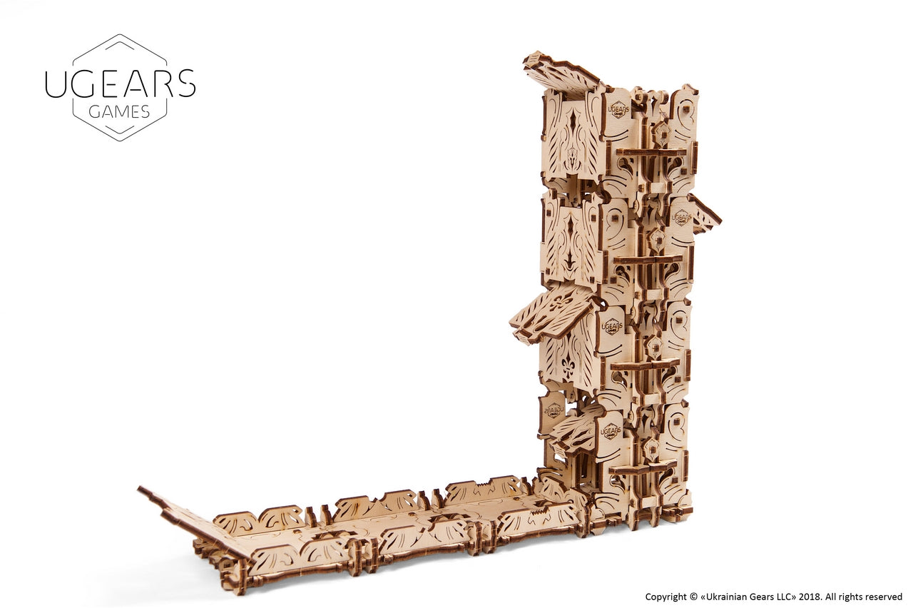Ugears Modular Dice Tower ★Mechanical 3D Puzzle Kit Model Toys Gift Present Birthday Xmas Christmas Kids Adults