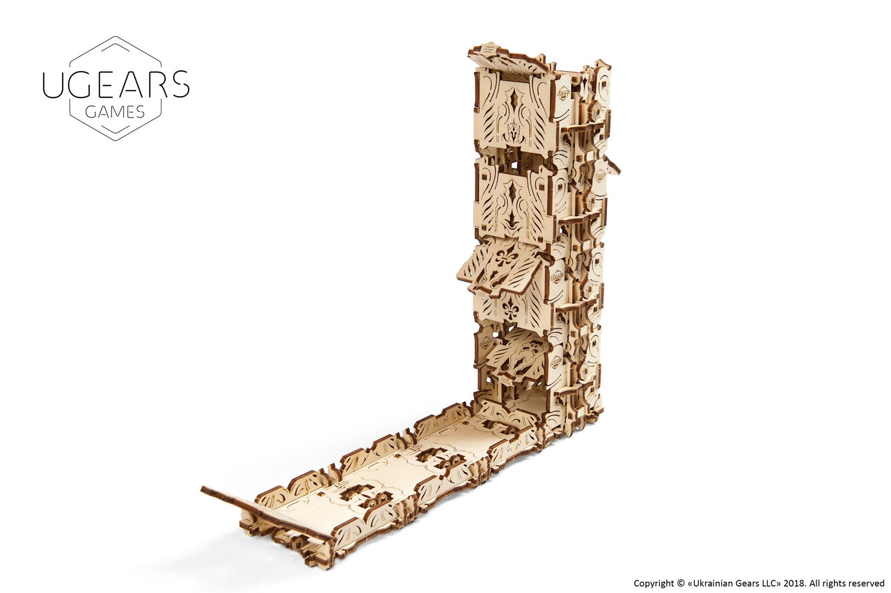 Ugears Modular Dice Tower ★Mechanical 3D Puzzle Kit Model Toys Gift Present Birthday Xmas Christmas Kids Adults