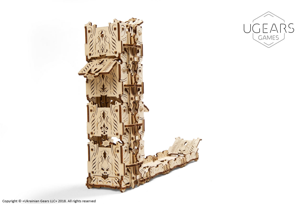 Ugears Modular Dice Tower ★Mechanical 3D Puzzle Kit Model Toys Gift Present Birthday Xmas Christmas Kids Adults