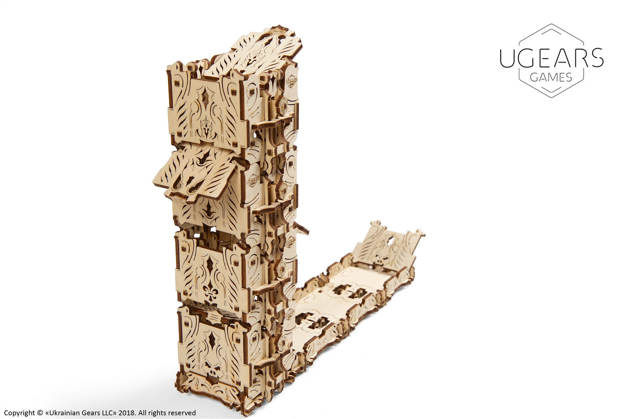 Ugears Modular Dice Tower ★Mechanical 3D Puzzle Kit Model Toys Gift Present Birthday Xmas Christmas Kids Adults