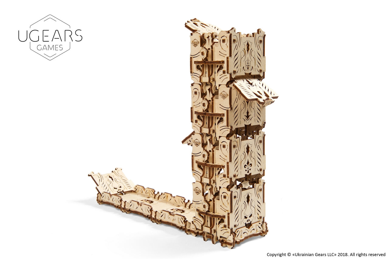 Ugears Modular Dice Tower ★Mechanical 3D Puzzle Kit Model Toys Gift Present Birthday Xmas Christmas Kids Adults