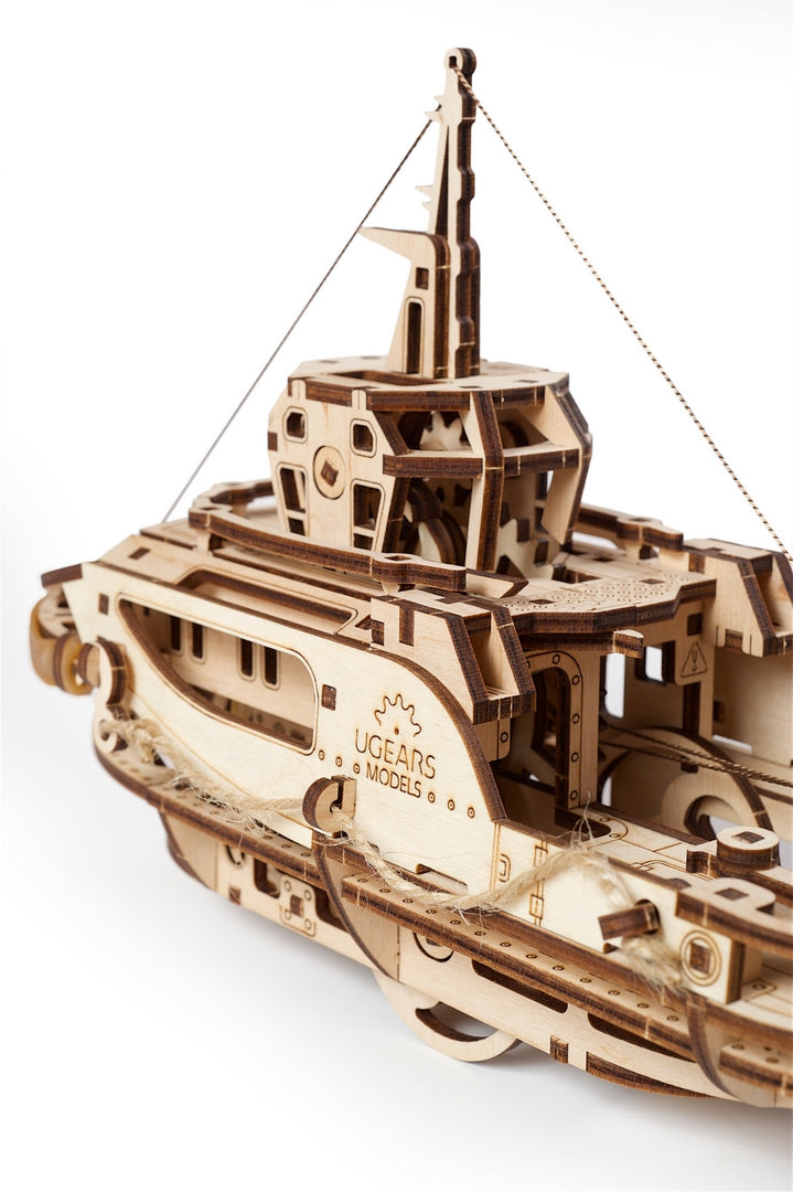 Ugears Tugboat ★Mechanical 3D Puzzle Kit Model Toys Gift Present Birthday Xmas Christmas Kids Adults