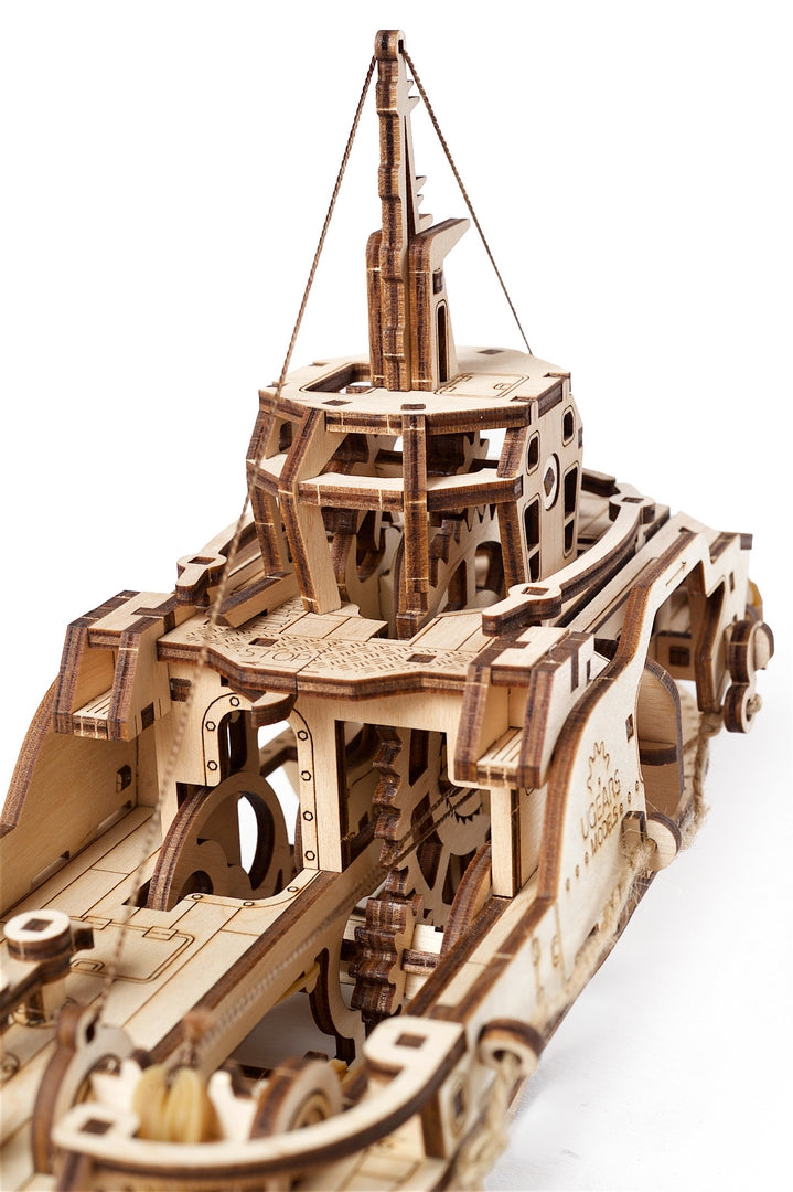 Ugears Tugboat ★Mechanical 3D Puzzle Kit Model Toys Gift Present Birthday Xmas Christmas Kids Adults