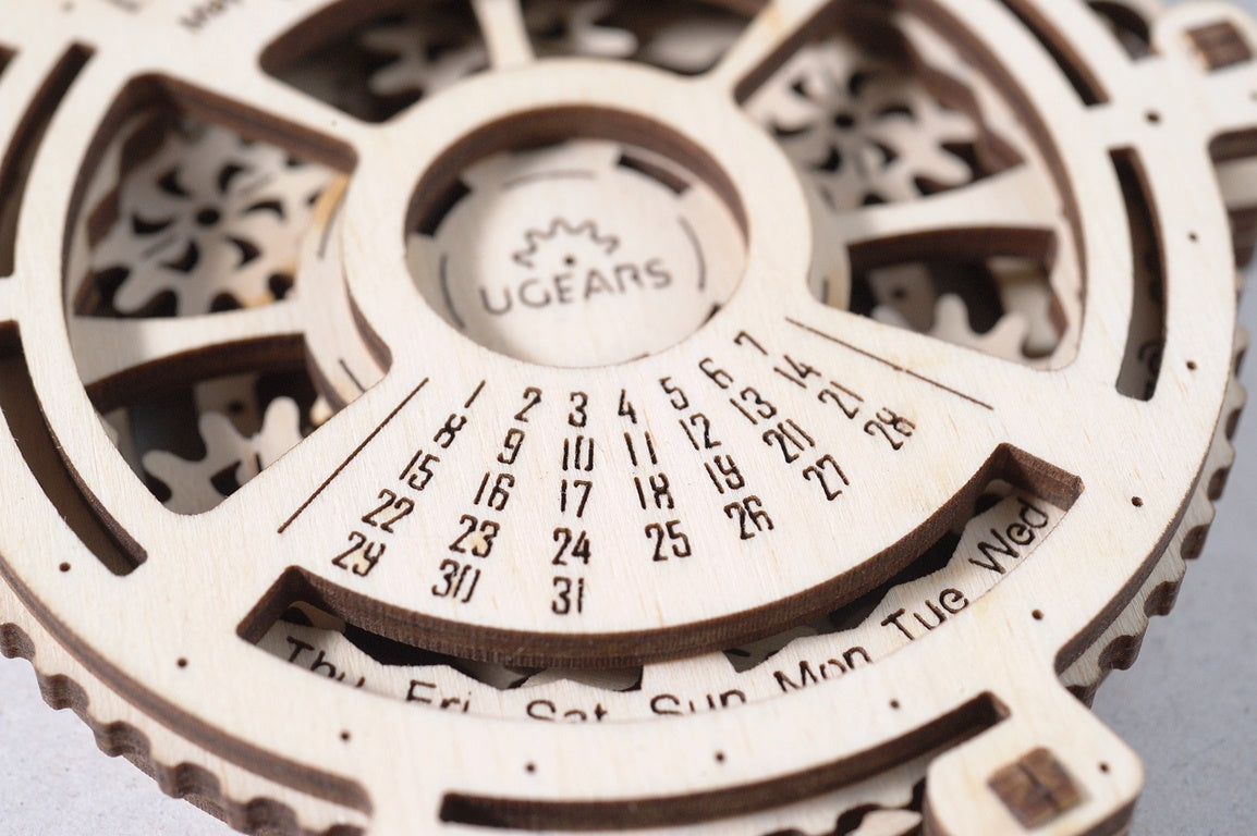 Ugears Date Navigator ★Mechanical 3D Puzzle Kit Model Toys Gift Present Birthday Xmas Christmas Kids Adults