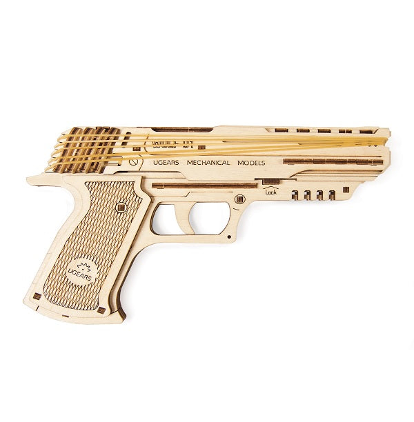 Ugears Wolf-01 Handgun ★Mechanical 3D Puzzle Kit Model Toys Gift Present Birthday Xmas Christmas Kids Adults