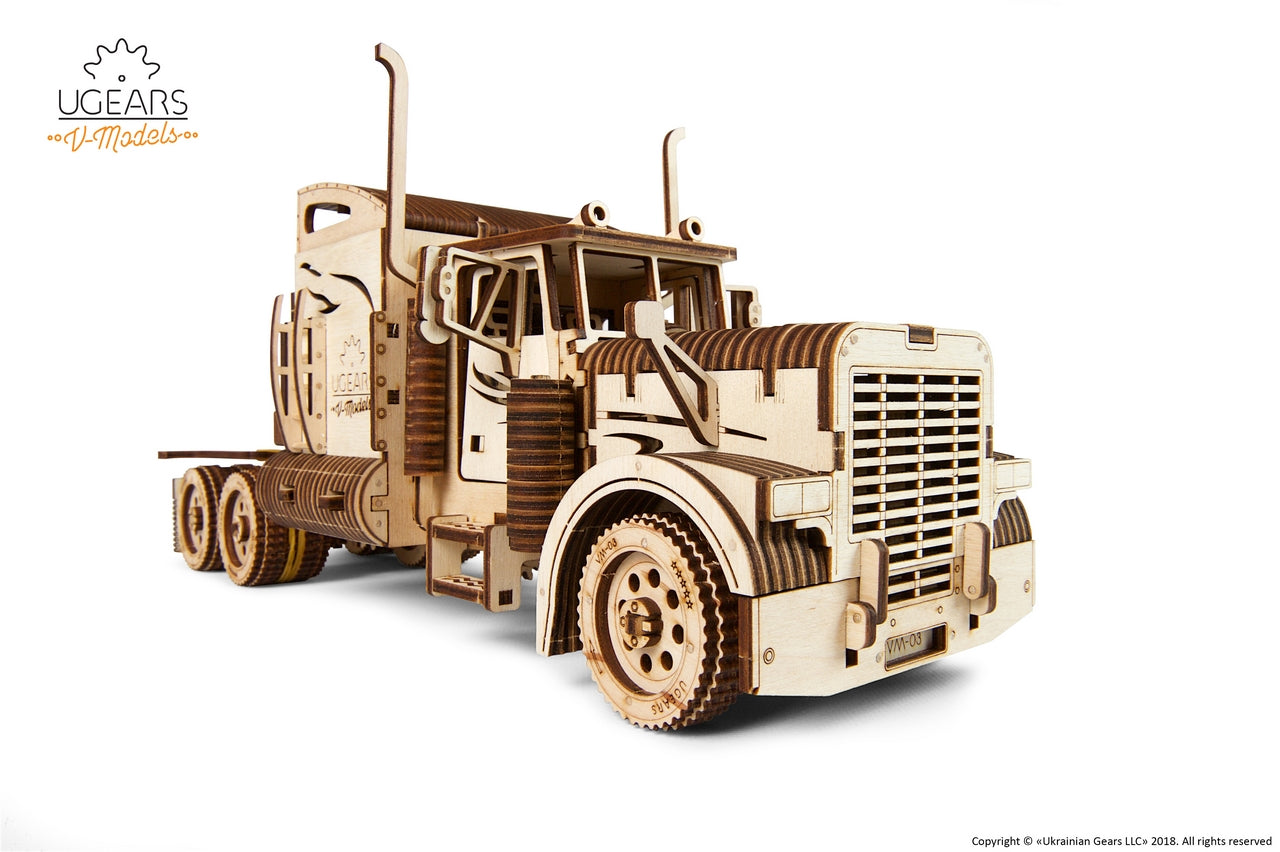 Ugears Heavy Boy Truck Vm-03 ★Mechanical 3D Puzzle Kit Model Toys Gift Present Birthday Xmas Christmas Kids Adults
