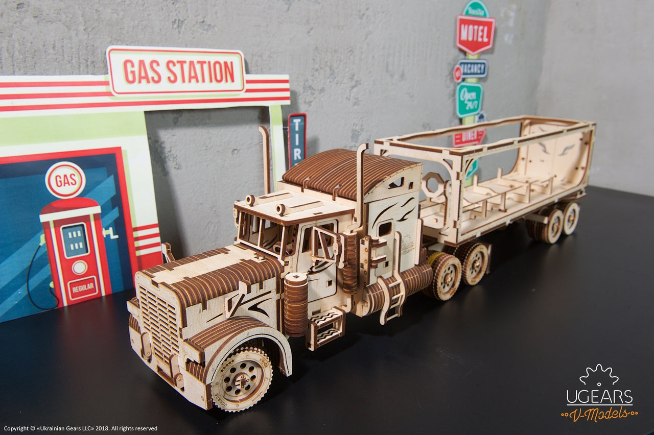 Ugears Heavy Boy Truck Vm-03 ★Mechanical 3D Puzzle Kit Model Toys Gift Present Birthday Xmas Christmas Kids Adults