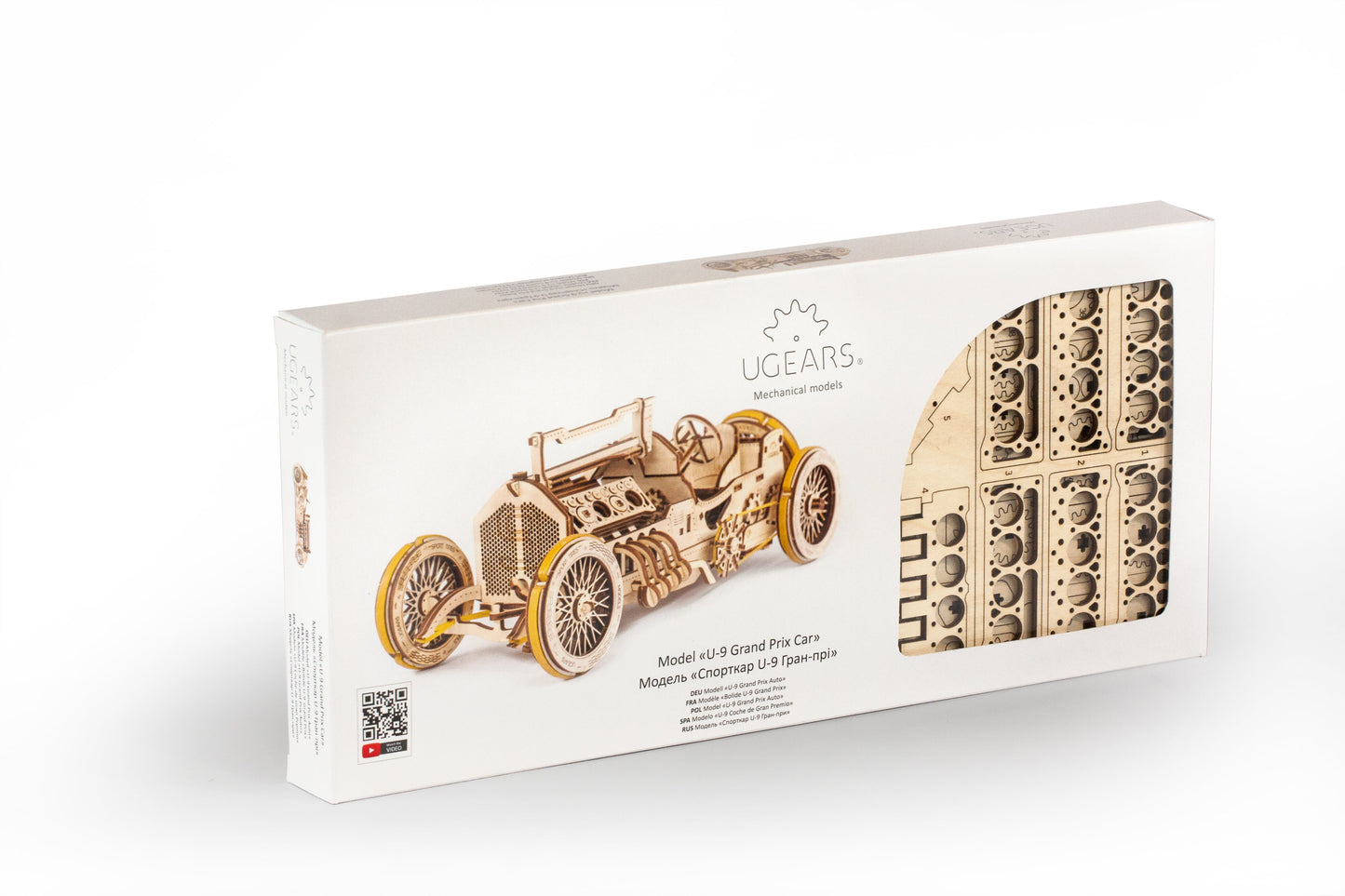 Ugears U-9 Grand Prix Car ★Mechanical 3D Puzzle Kit Model Toys Gift Present Birthday Xmas Christmas Kids Adults