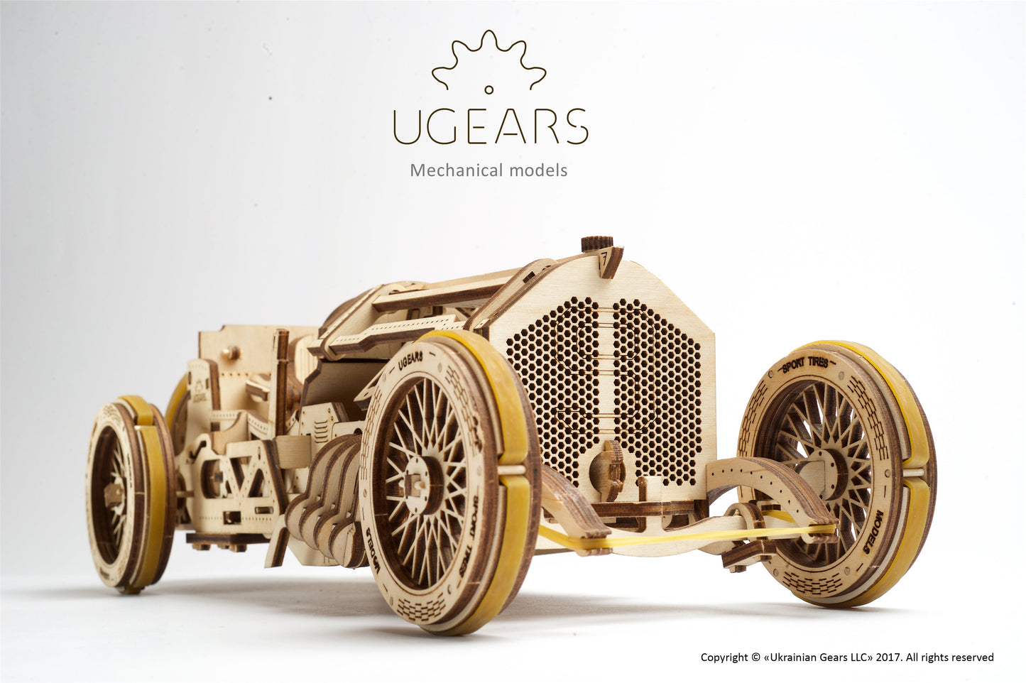 Ugears U-9 Grand Prix Car ★Mechanical 3D Puzzle Kit Model Toys Gift Present Birthday Xmas Christmas Kids Adults