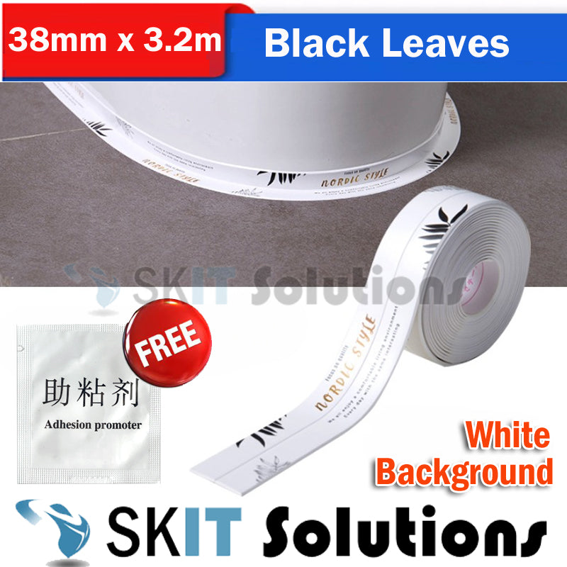 PVC Waterproof Self-Adhesive Sealing Wonder Tape Strip for Bathroom Bathtub Toilet Washing Basin Wall Kitchen Sink Stove Edge Countertop Floor Caulk